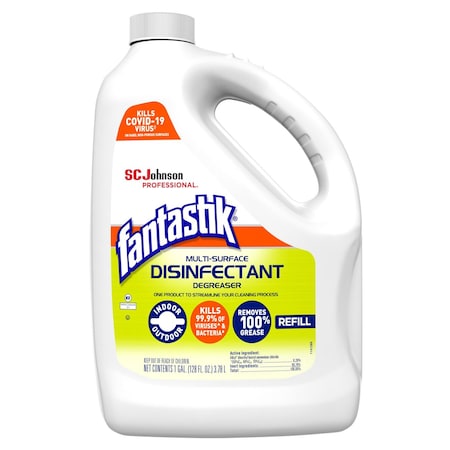 Sc Johnson Professional Fantastik Disinfectant Degreaser, 128 oz, Bottle, Colorless, Pleasant 311930